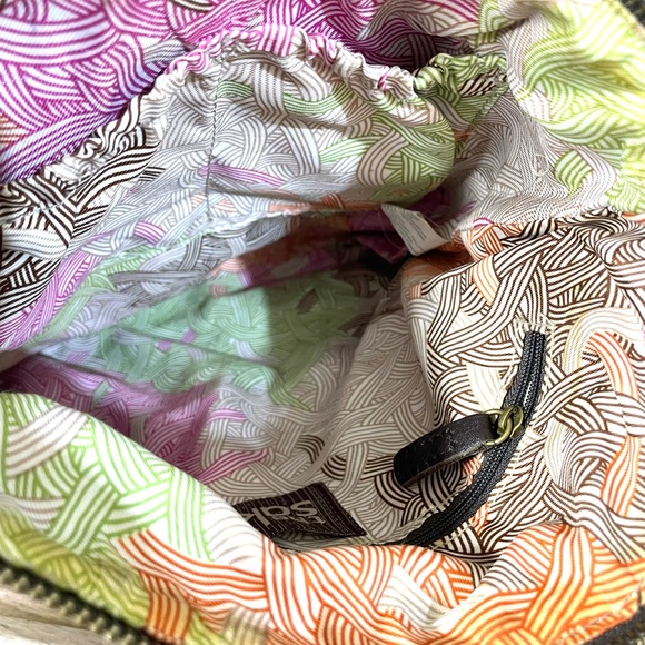 The Sak Brown Pebbled Leather Crossbody Bag Zip Top Adjustable Strap Minimalist - Picture 7 of 15